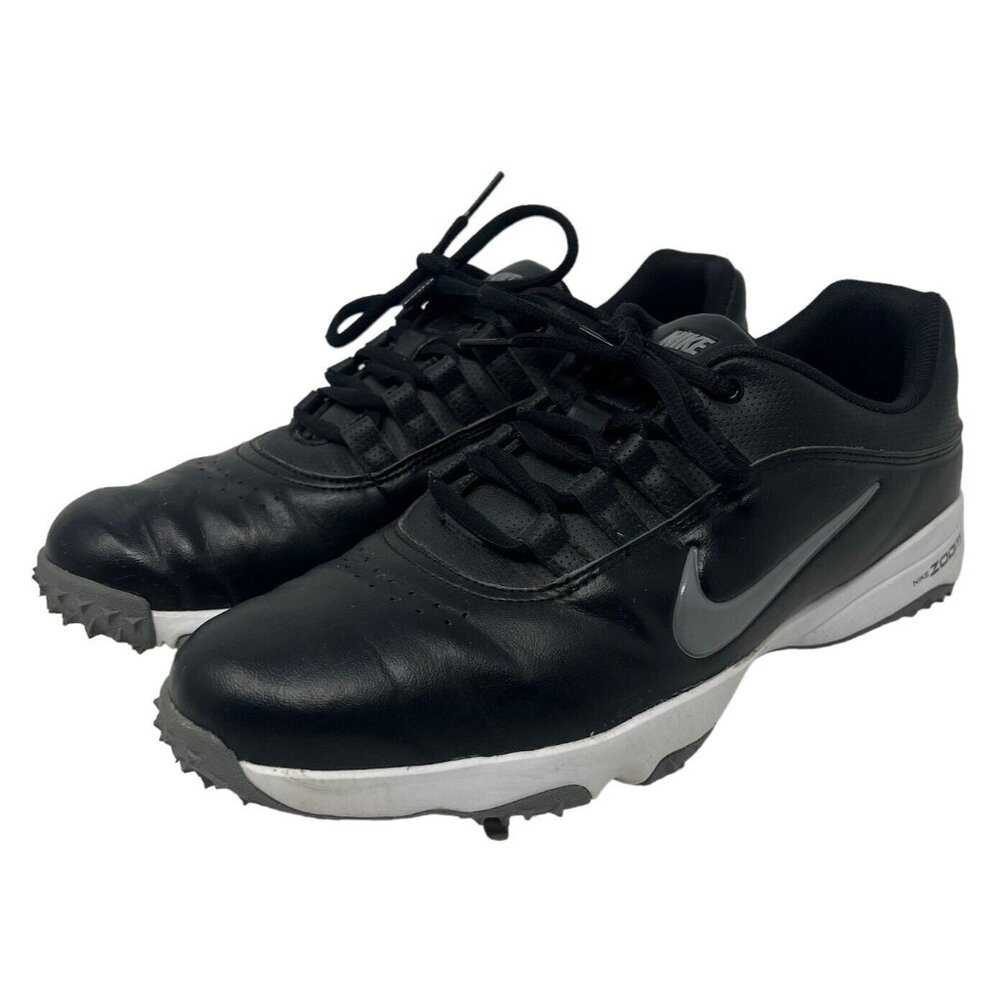Nike Air Zoom Rival 5 Men's 7 Black Leather Golf Shoes Spikes Cleats 878957-001